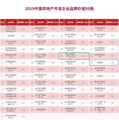 2019中國(guó)房地產(chǎn)開發(fā)企業(yè)品牌價(jià)值50強(qiáng)榜單出爐 河南兩家企業(yè)上榜
